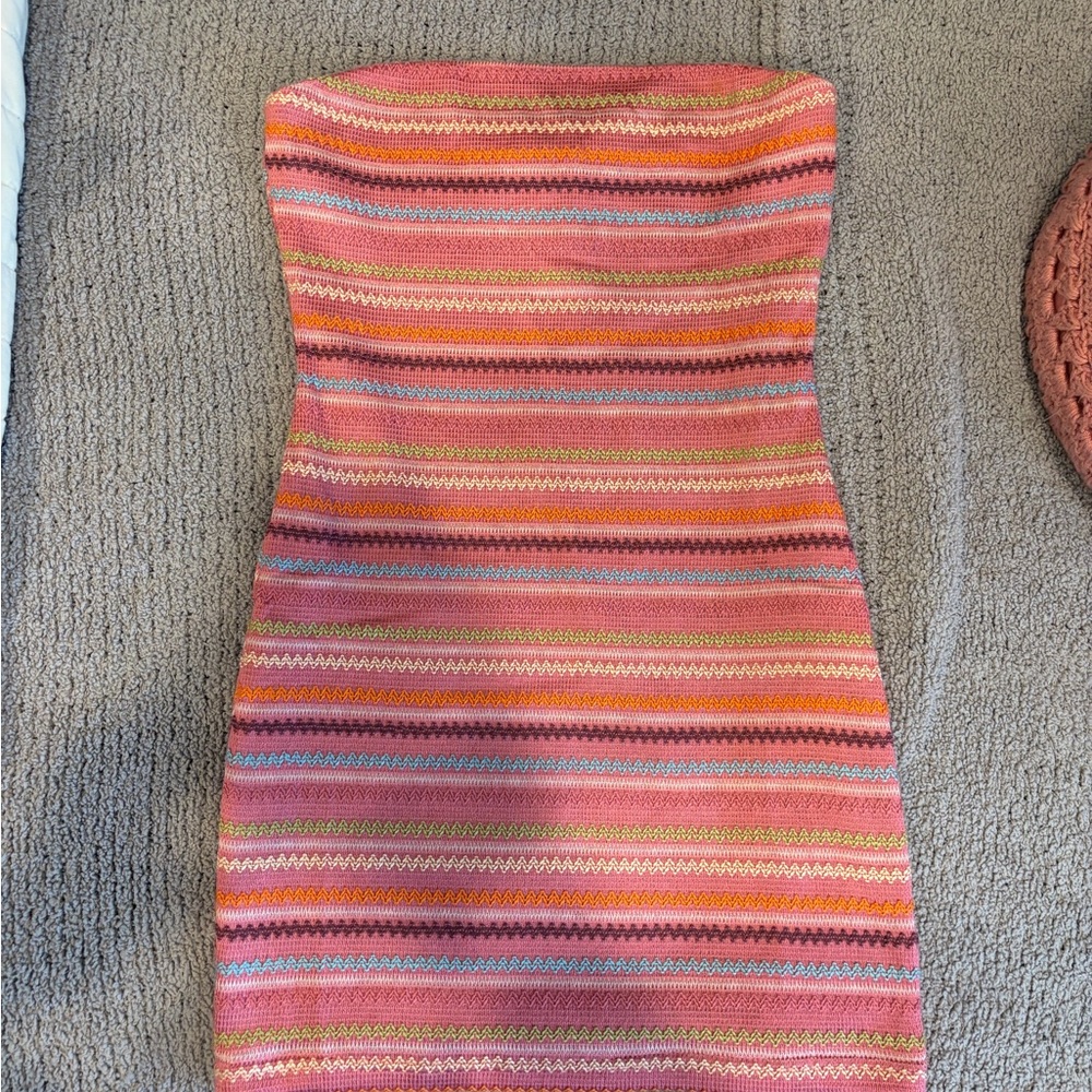 White Fox Boutique Pink and Purple Striped Mini Dress - Picture 5 of 7